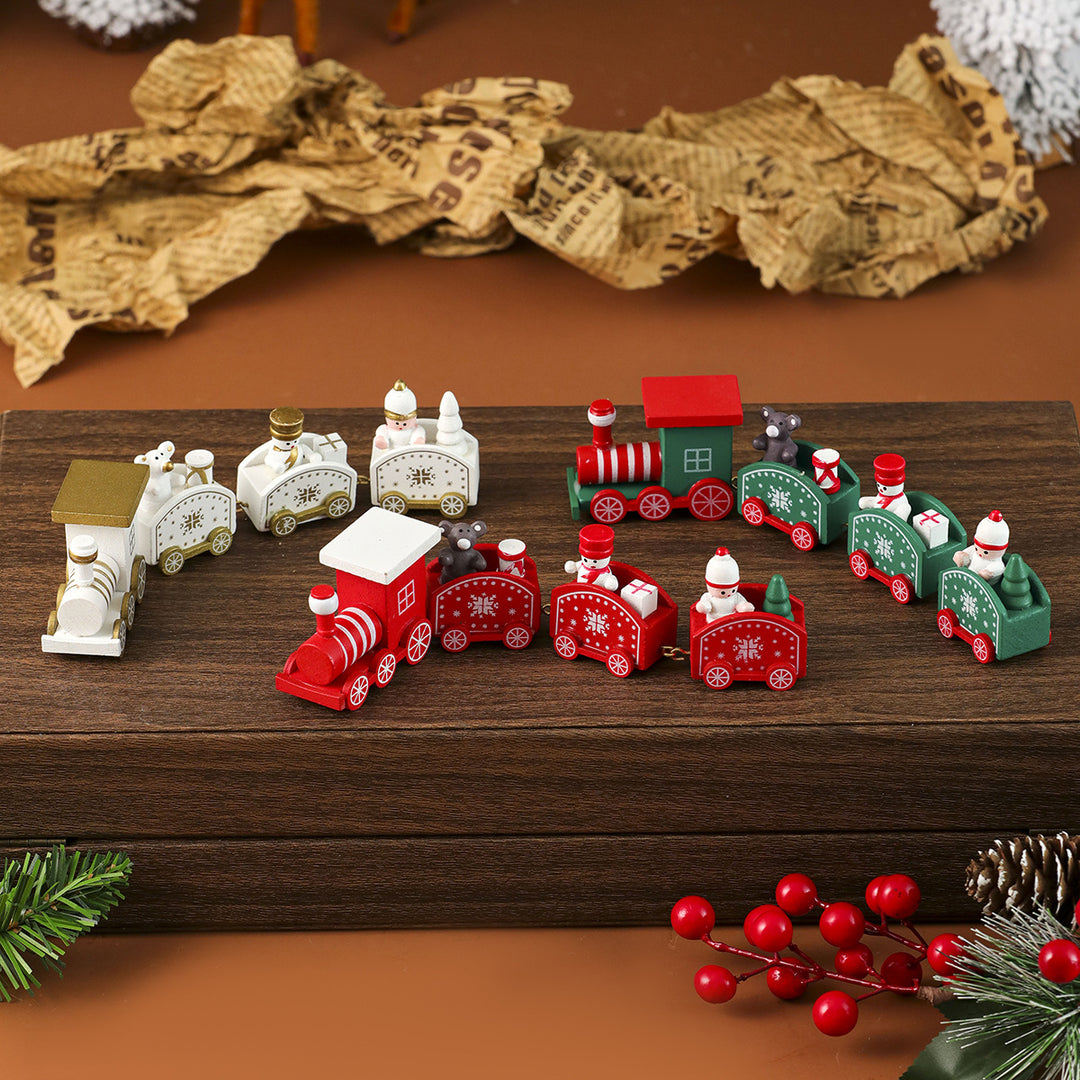 Christmas-Themed Wooden Train Decoration Kalsten