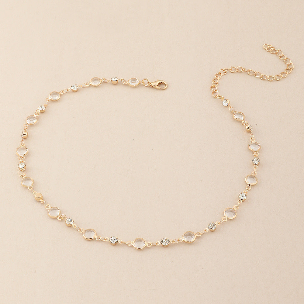 Elegant Crystal Embellished Anklet Kalsten