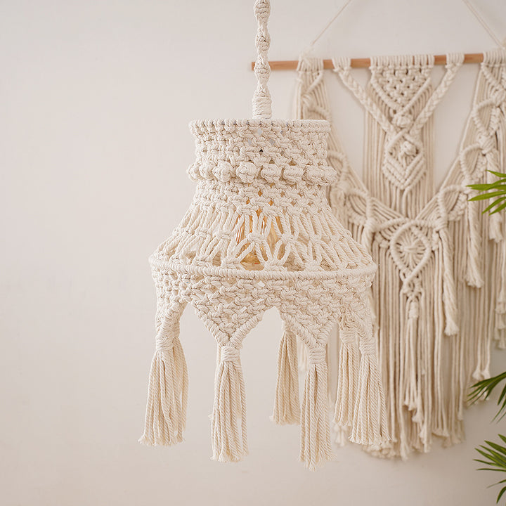 Macramé Hanging Light Fixture Kalsten