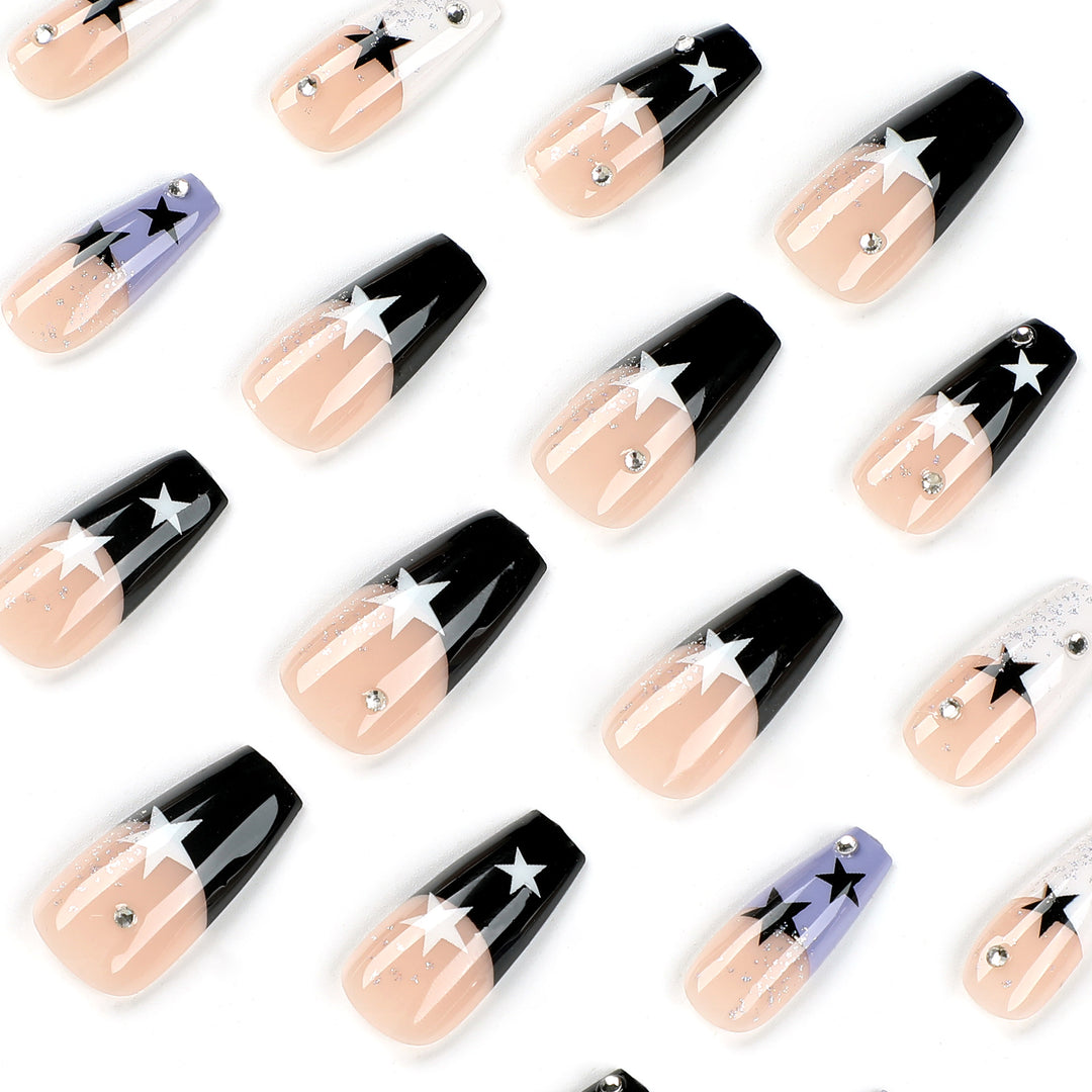 Artful Nail Extensions with Star Motif Kalsten