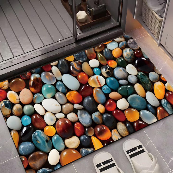 Decorative Pebble Pattern Area Mat Kalsten