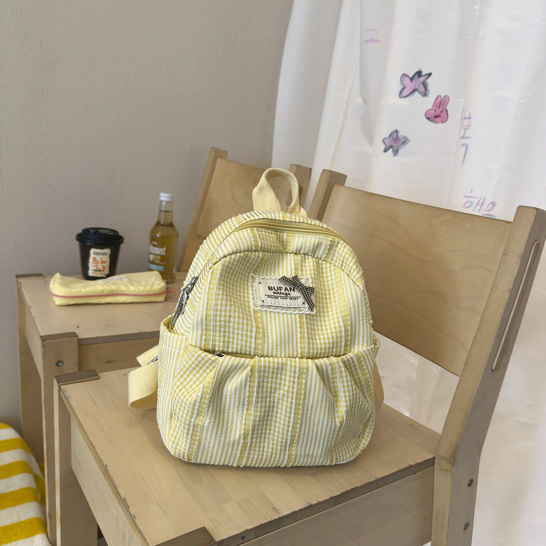 Stylish Small Checked Pattern Backpack Kalsten