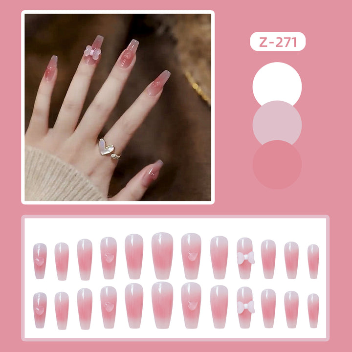 Floral Embellished Press-On Nail Set