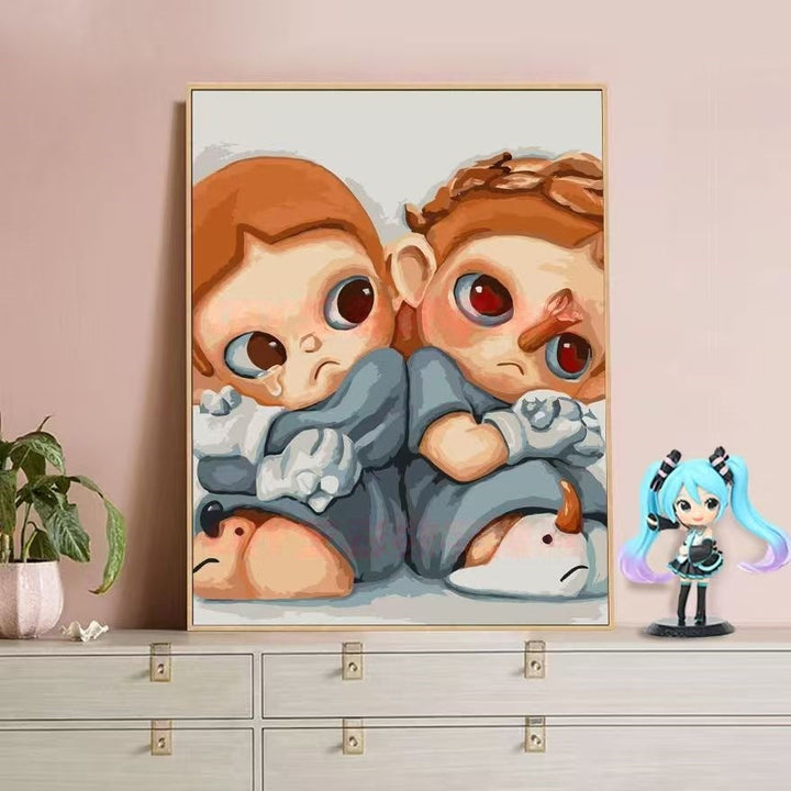 Playful Character Illustration Canvas Art Kalsten