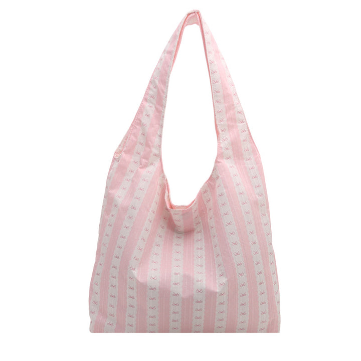 Striped Cotton Tote Bag