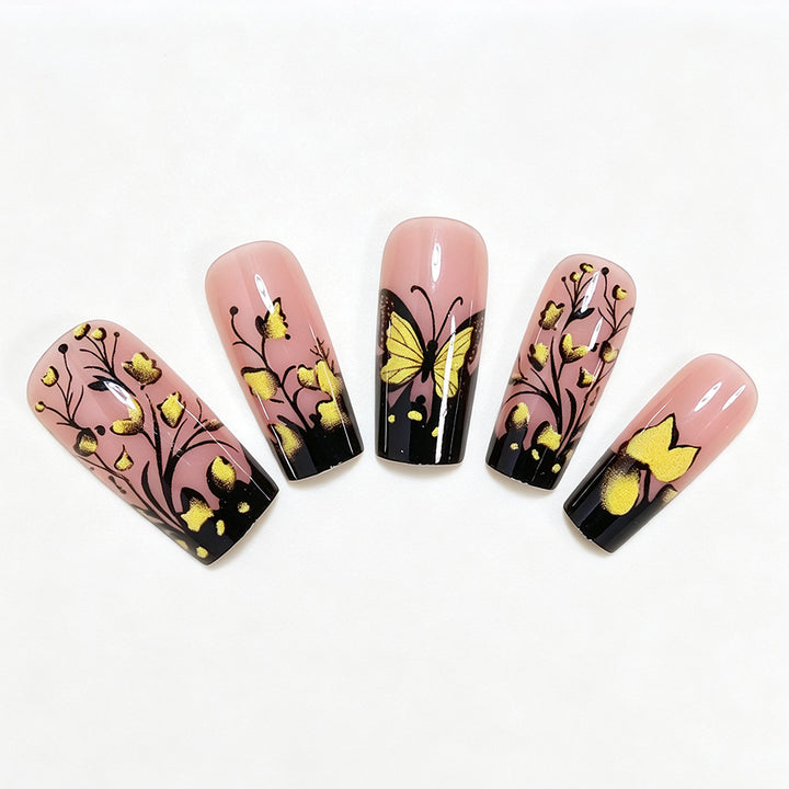 Butterfly Floral Nail Art Design Kalsten