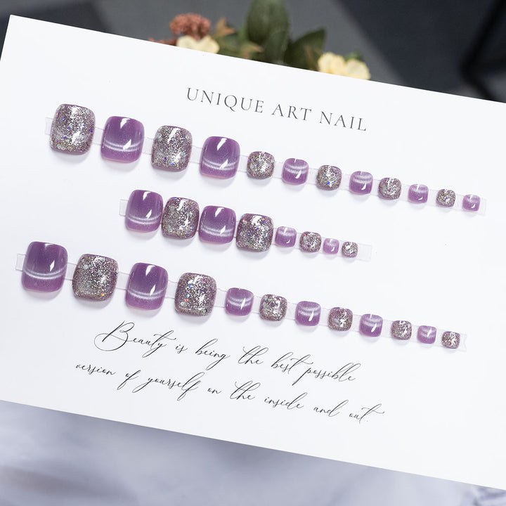 Decorative Glitter Gel Pedicure