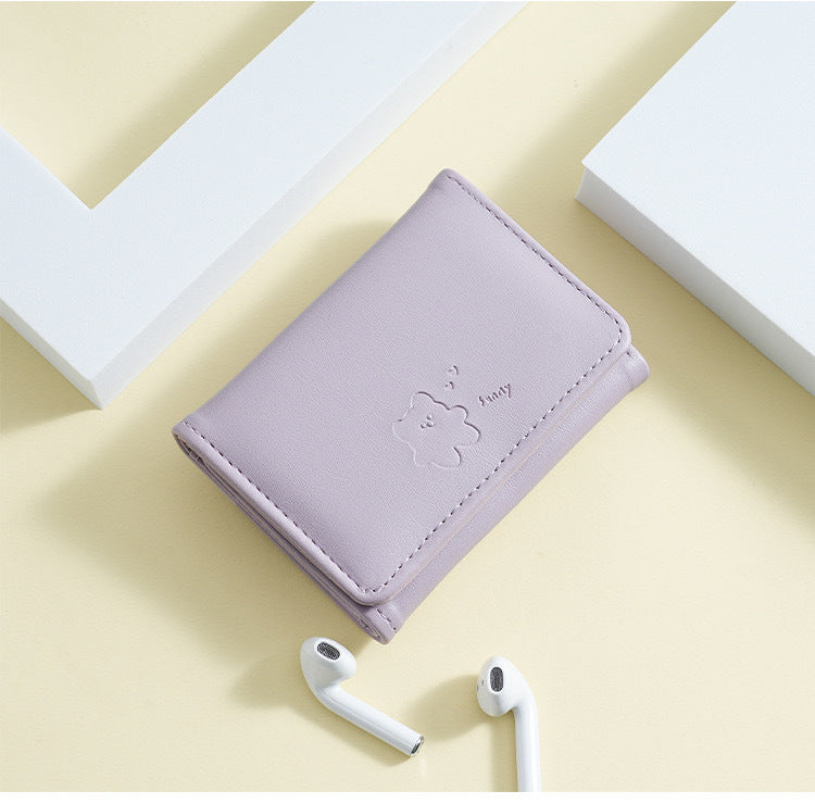 Cute Leather Tri-Fold Wallet Kalsten