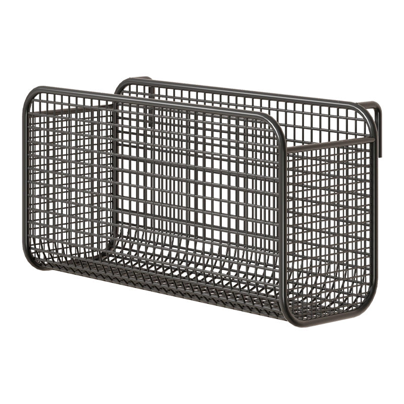 Over-Bed Three-Compartment Metal Mesh Hanging Bedside Organizer Caddy
