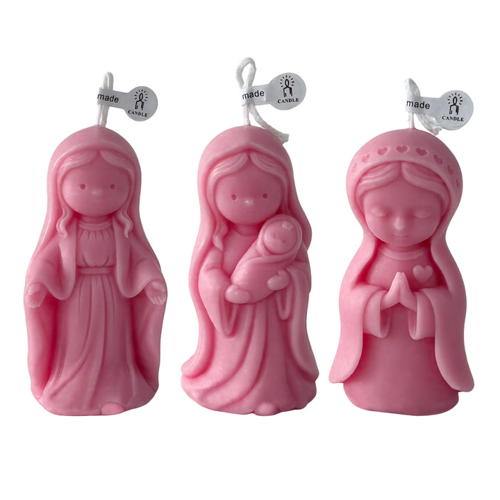 Sculptural Virgin Mary Candle Holder