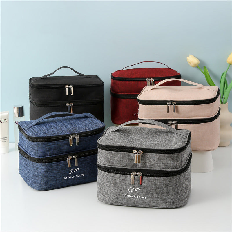 Dual-Layer Travel Cosmetic Organizer Kalsten