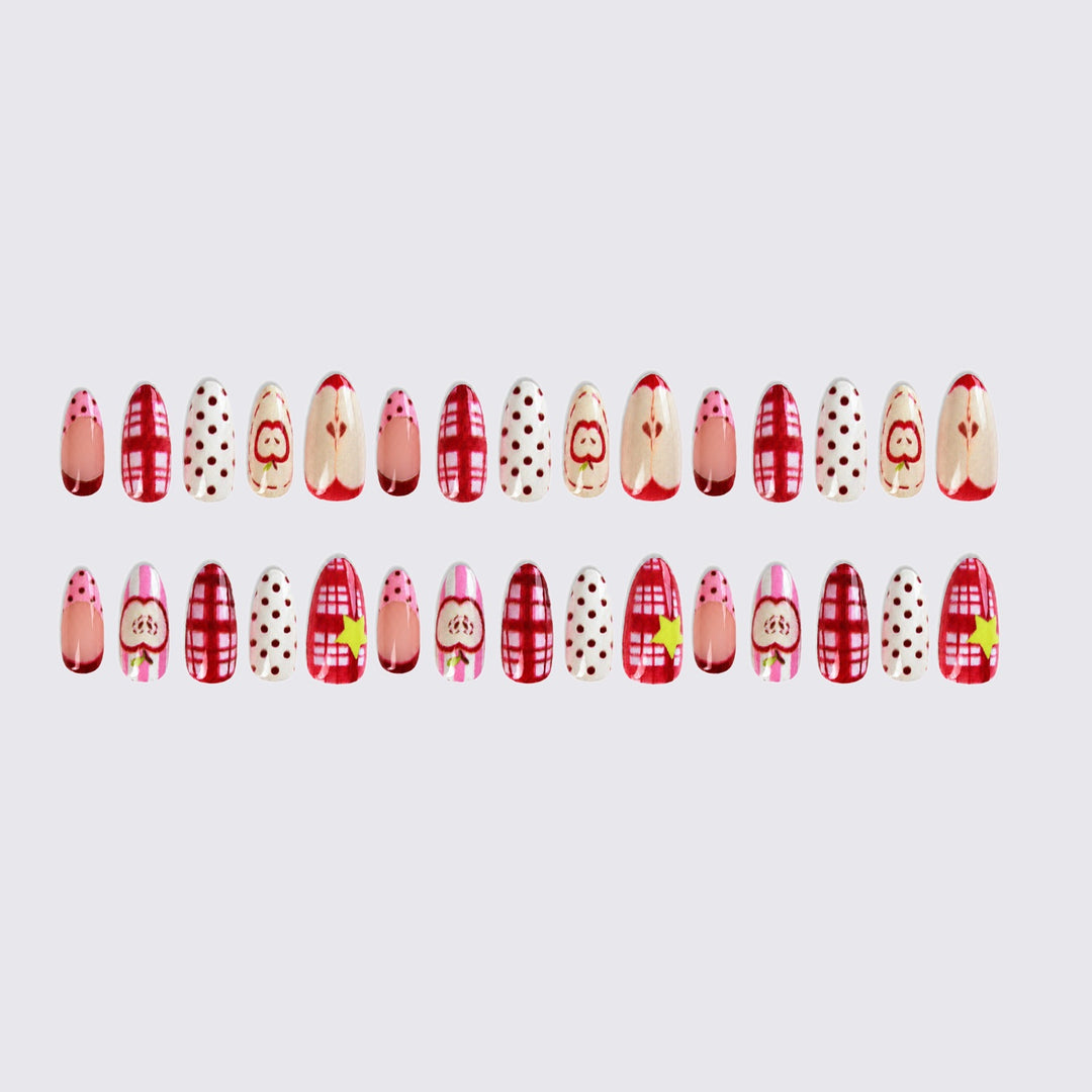 Stylish art nail set with cheerful fruit designs Kalsten