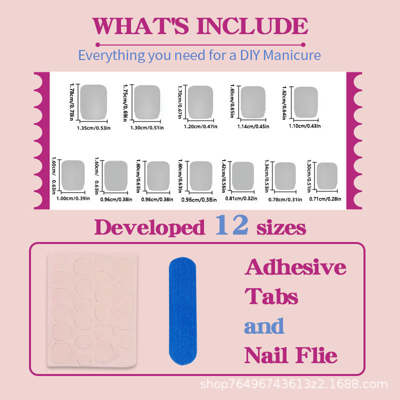 Artificial nail set with elegant dots and stylish black Kalsten