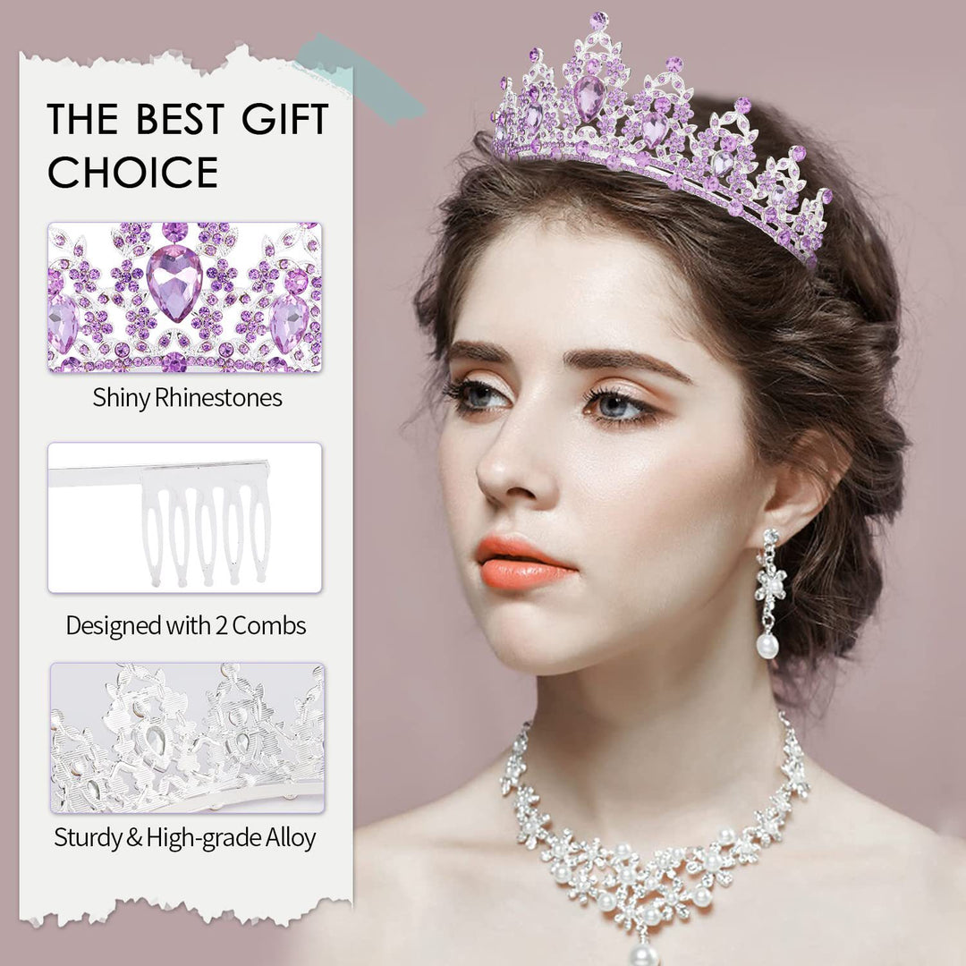 Women's black embellished tiara with elegant design Kalsten