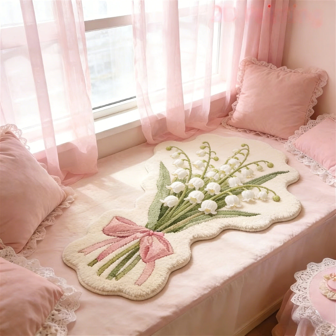 Floral Lavender-Themed Area Rug for Home