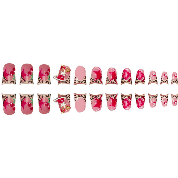 Artistic Leopard Print Press-On Nail Art Kalsten