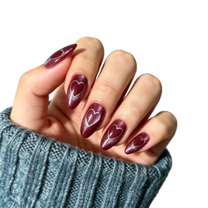 Artificial nails with romantic heart design Kalsten