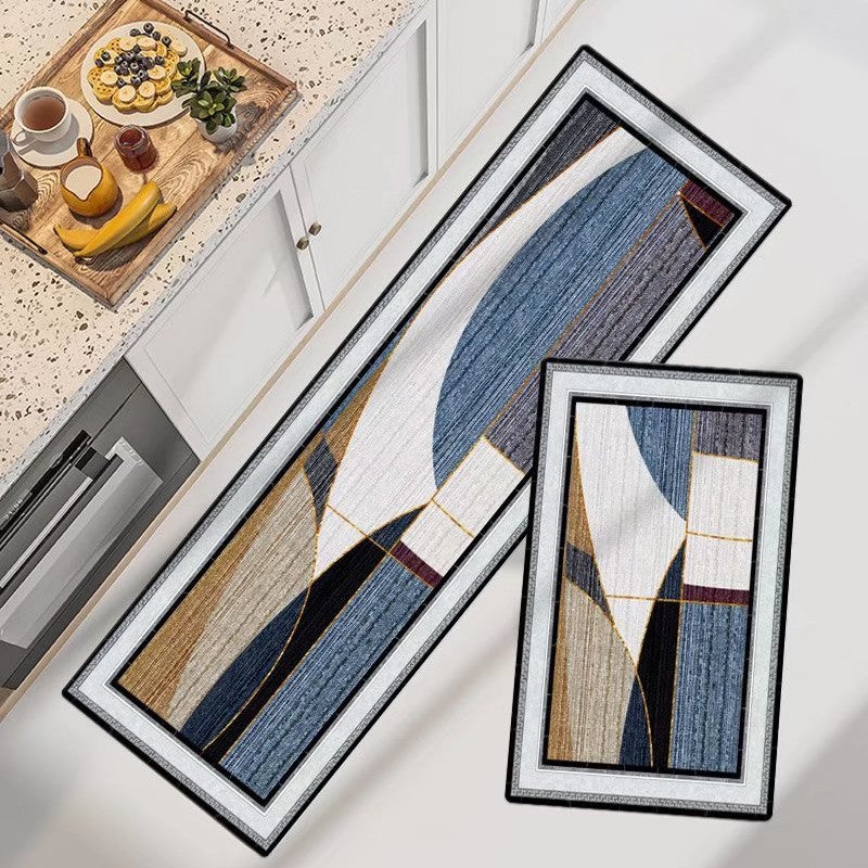 Marble-Pattern Kitchen Runner Mat Set Kalsten