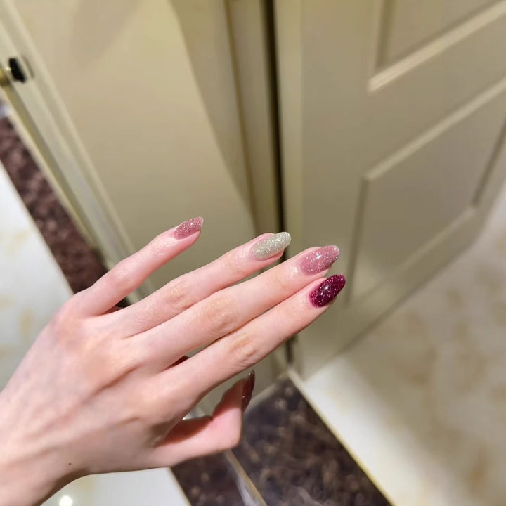 Glittery Stiletto Nail Art Extensions