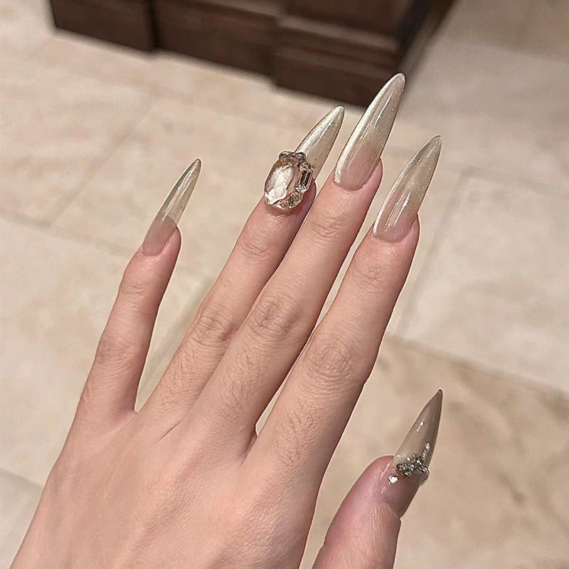 Premium Glossy Almond-Shaped Press-On Nails Kalsten 1789388672