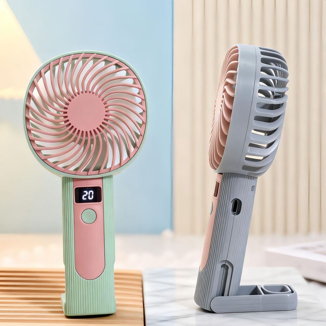 Women's Portable Handheld Fan with Digital Speed Display Kalsten  1782815883