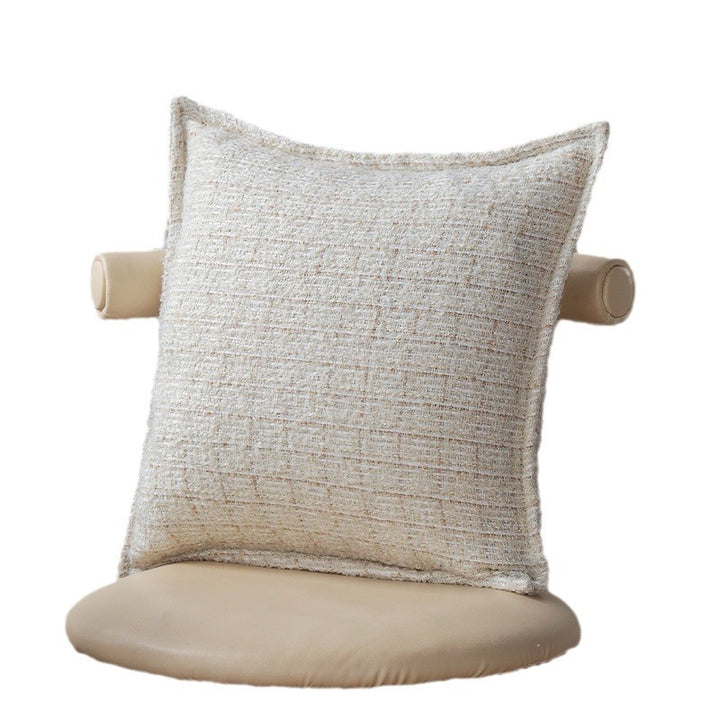 Square cushion cover made of textured bouclé blend with decorative piped seam Kalsten