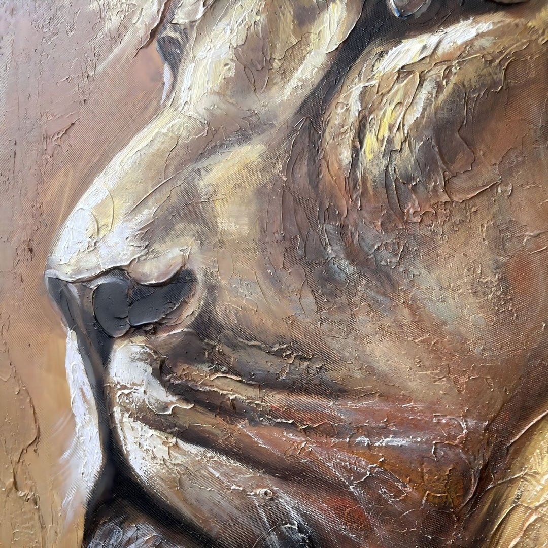 Majestic Lion Profile Canvas Art for Home