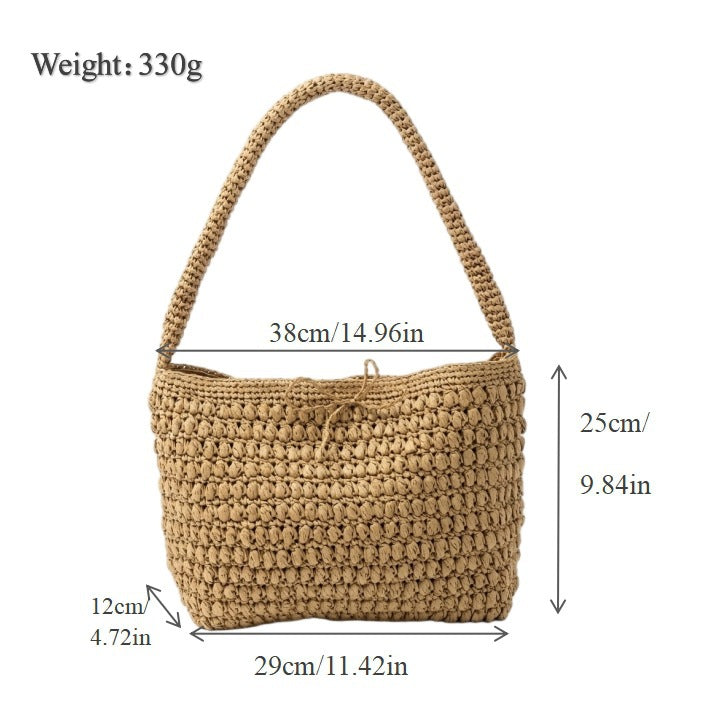 Spacious macramé bag with wide straps Kalsten