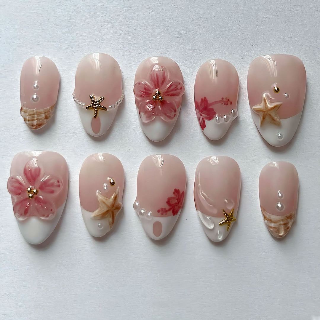 Artificial nails with exclusive flower design Kalsten