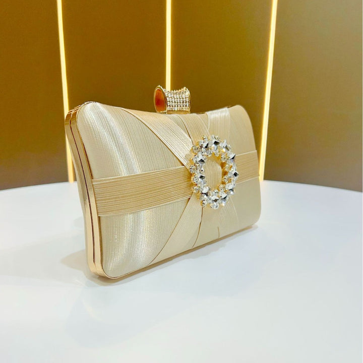 Decorative Satin Evening Clutch