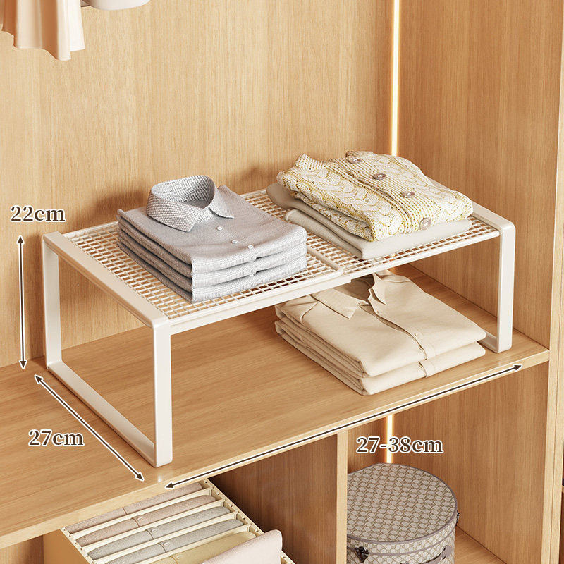 Adjustable Metal Closet Shelf Riser Organizer