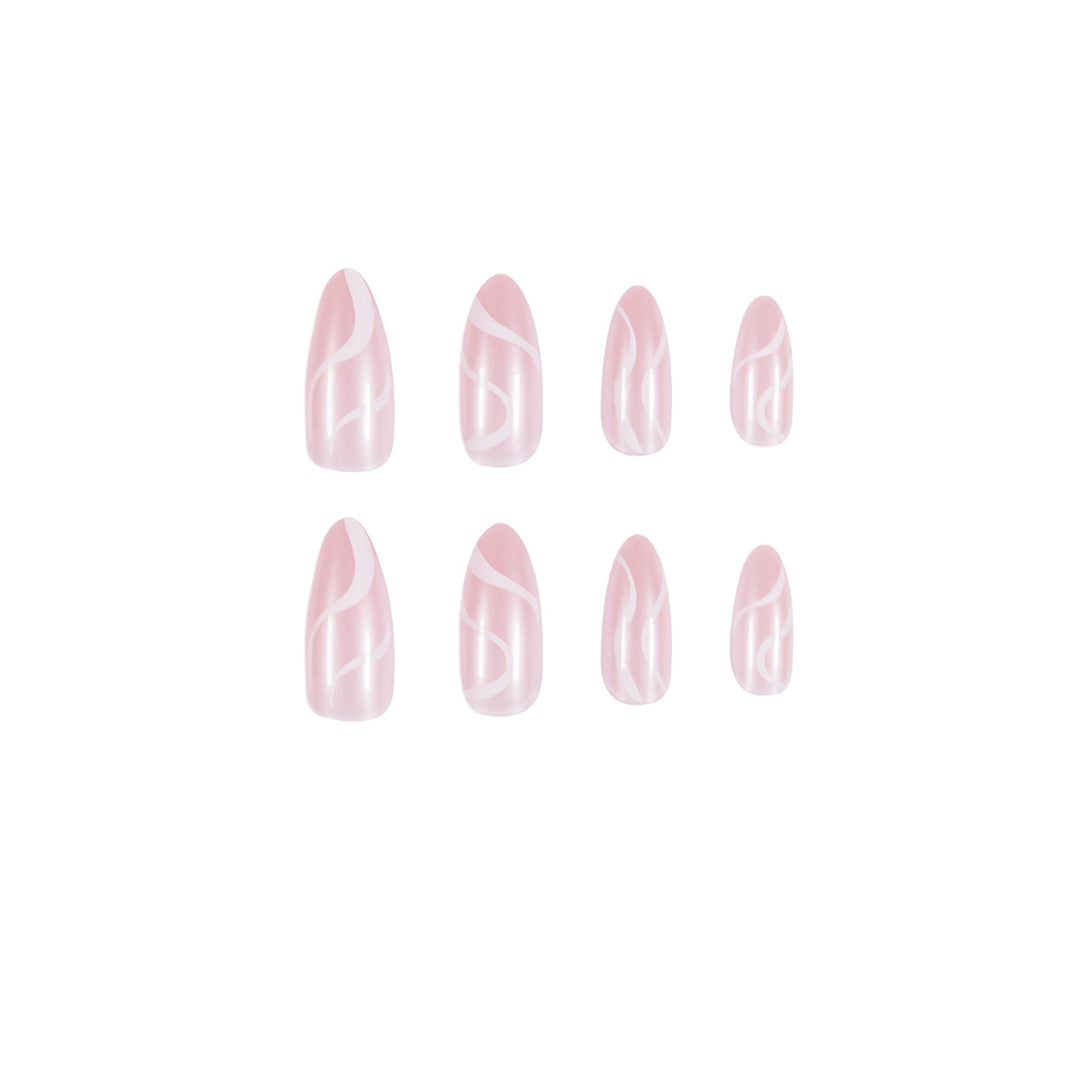 Artistic Nail Extensions with Curved Design Kalsten