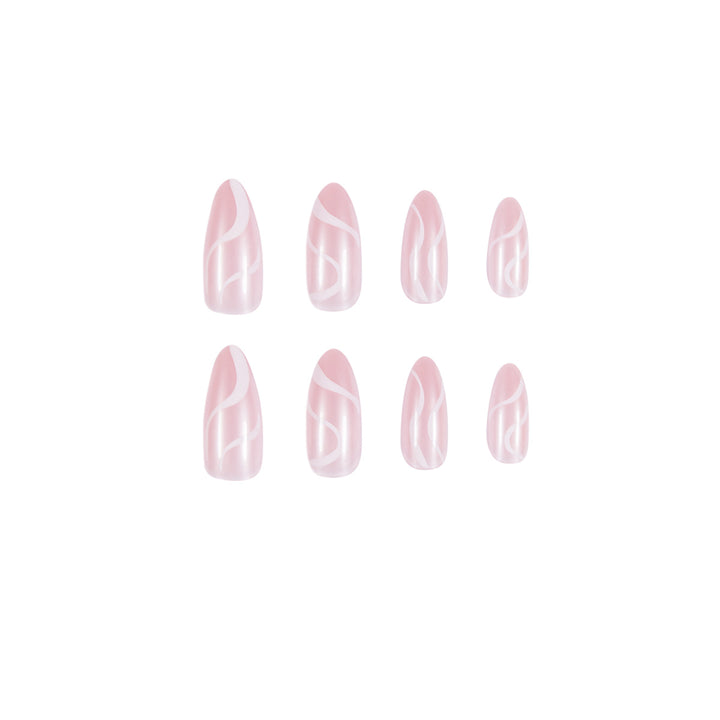 Artistic Nail Extensions with Curved Design Kalsten