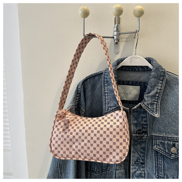 Stylish Checkered Shoulder Bag