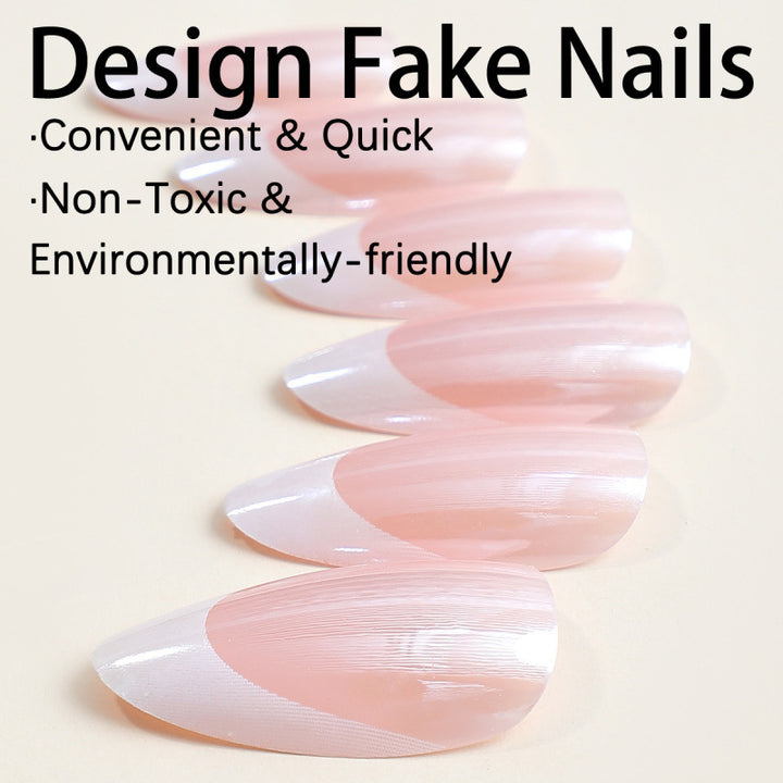 Glossy Almond-Shaped Press-On Nail Kit