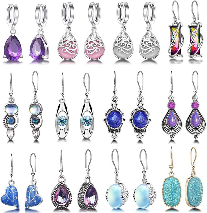 Colorful Crystal Drop Earrings Kalsten