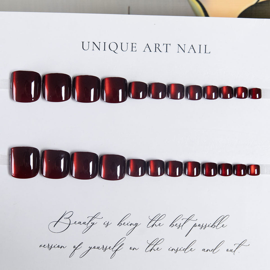 Elegant Press-On Nail Set with Custom Shape and Gradient Finish