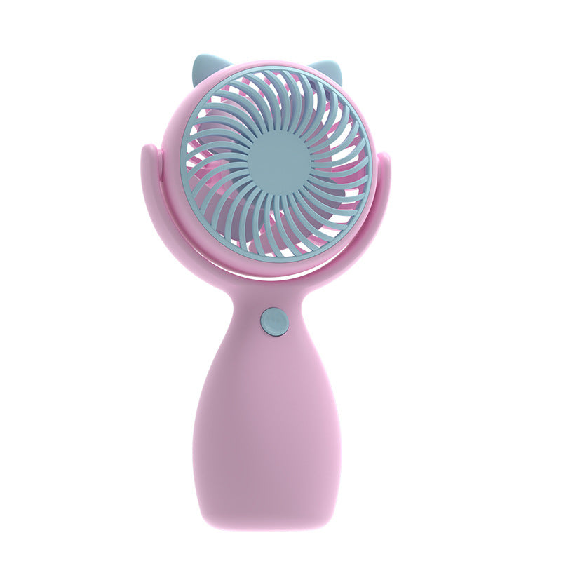 Unisex Portable Mini Hand Fan with Cat Ears and Rechargeable Battery Kalsten