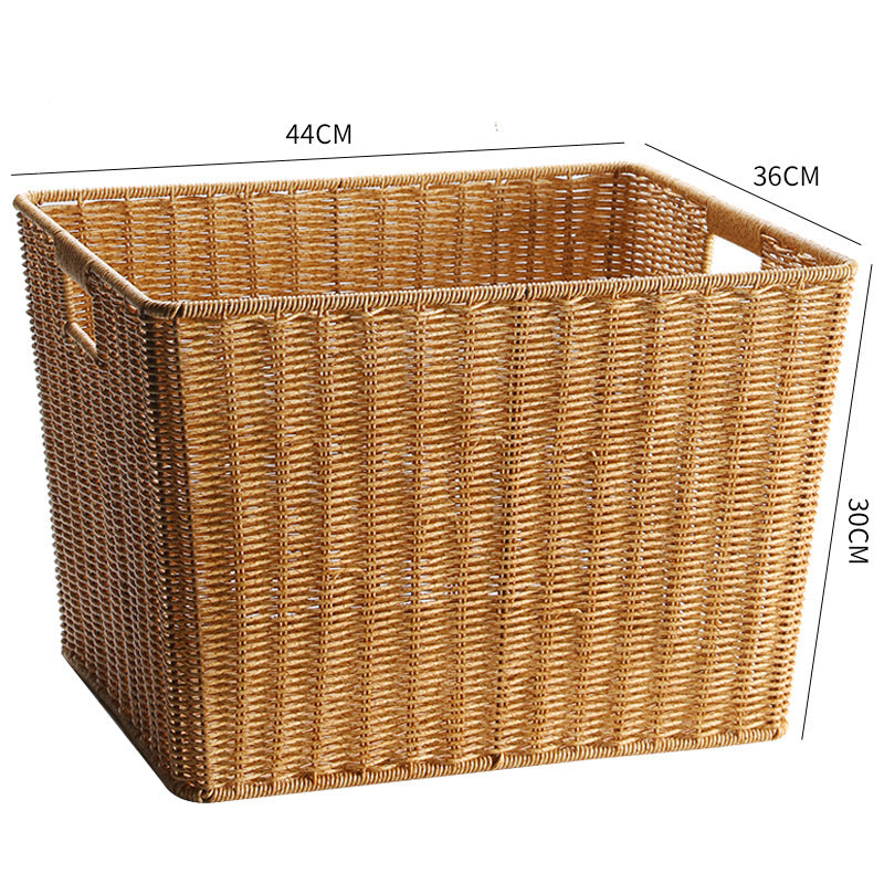 Rectangular Woven Storage Bin with Ergonomic Handles Kalsten