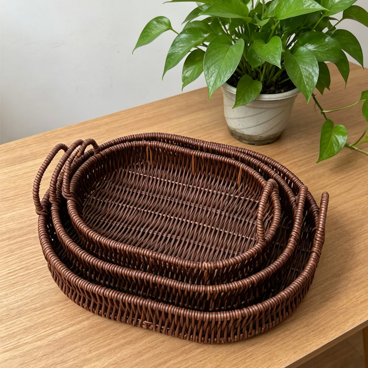 Natural Woven Serving Tray Kalsten