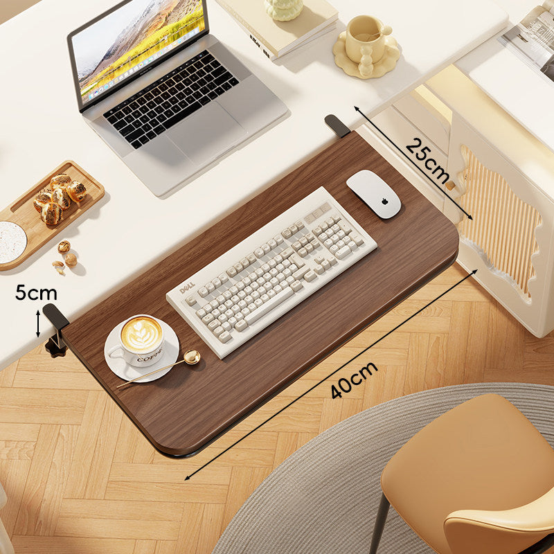 Clamp-On Adjustable Under-Desk Extension Work Surface