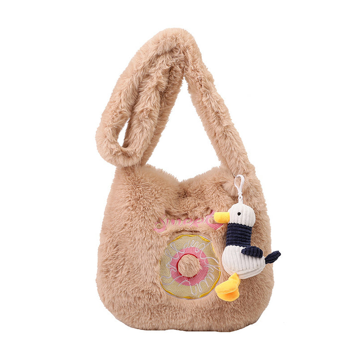 Plush Animal-Themed Tote Bag
