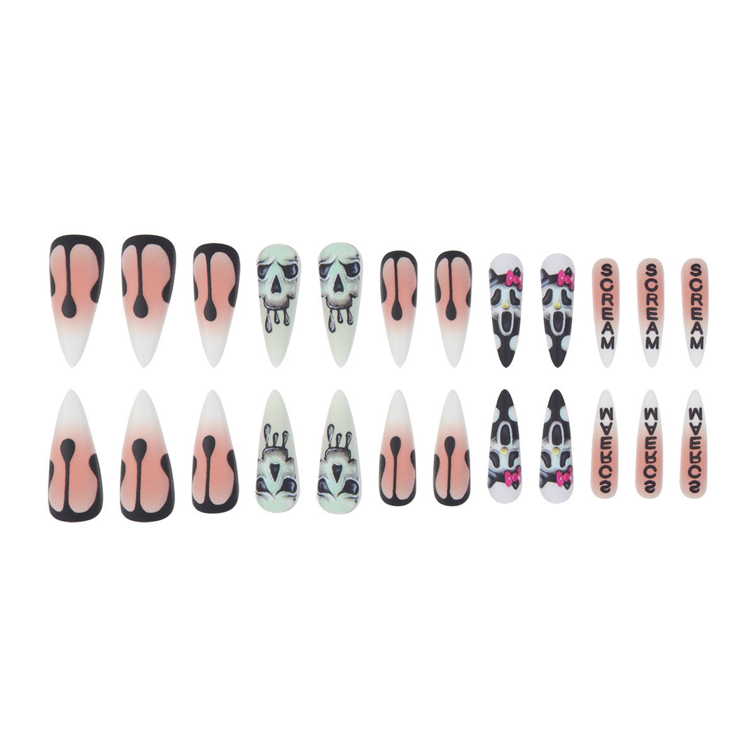 Artistic Horror-Themed Stiletto Nail Art Kalsten