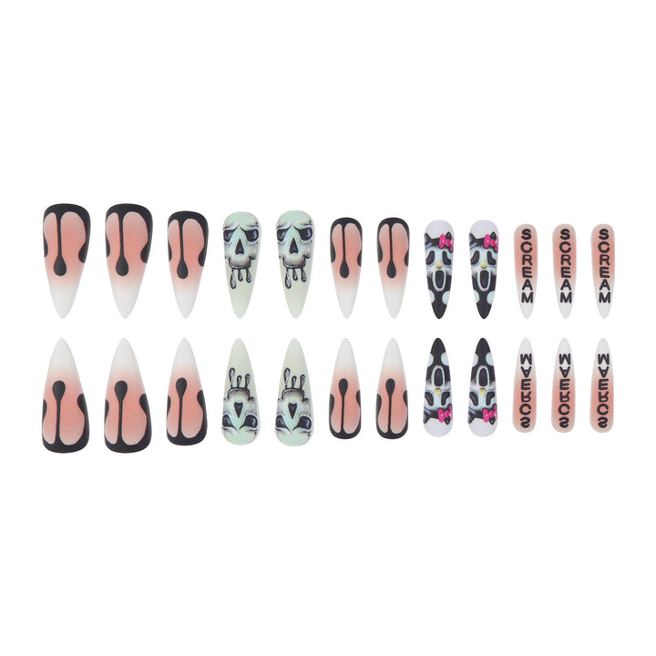 Artistic Horror-Themed Stiletto Nail Art Kalsten
