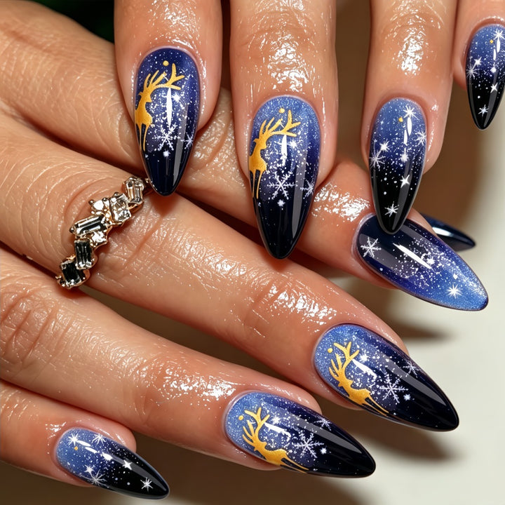 Creative artificial nails with winter motif Kalsten