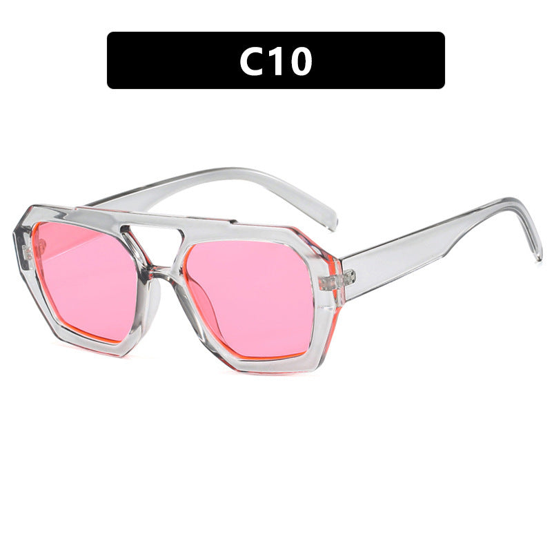Women's geometric sunglasses made of durable plastic with polarized lenses Kalsten