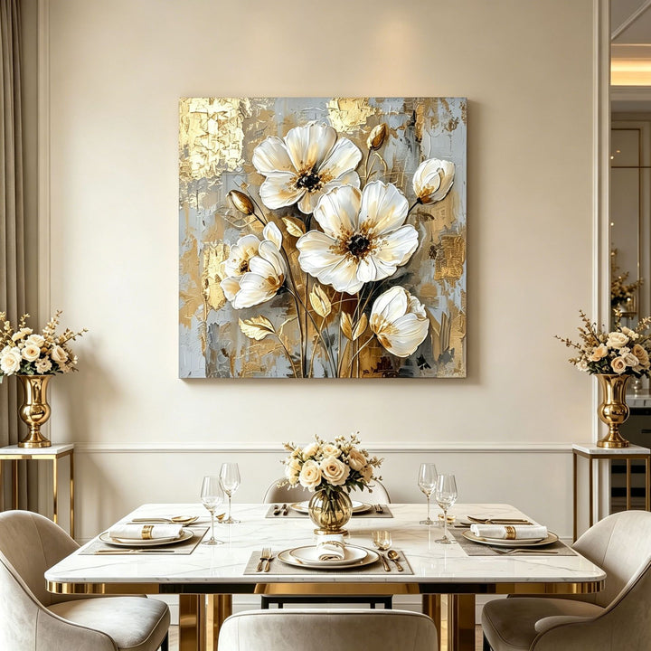 Elegant Floral Abstract Canvas Art