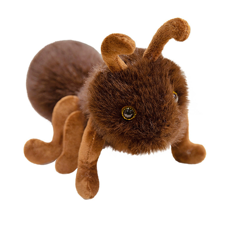Plush Ant-Inspired Cuddle Toy with Multiple Velvety Legs and Soft Faux-Fur Kalsten