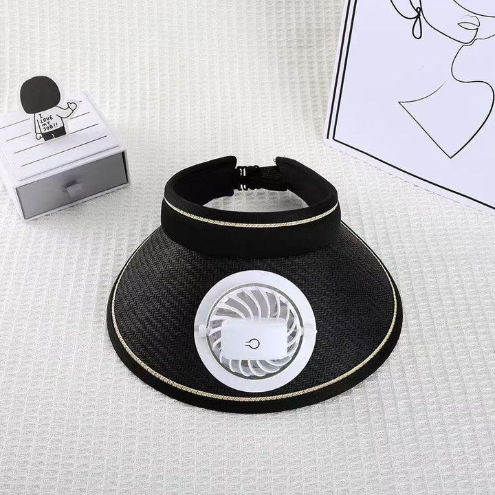 Sport Sun Visor with detachable front fan, adjustable headband and reflective piping Kalsten