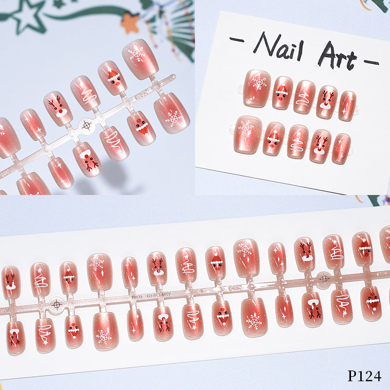 Holiday-Themed Press-On Nail Art Set Kalsten